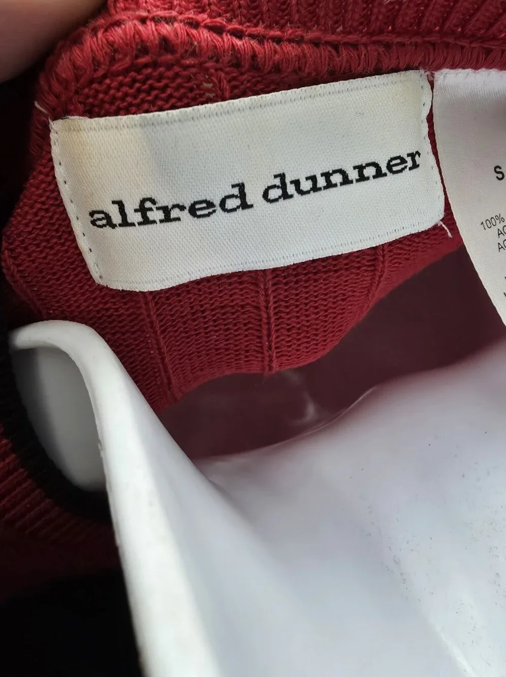 Vintage Alfred Dunner Red Argyle Knit 2-Piece Cardigan Shell Sweater Set Small